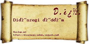 Diószegi Ádám névjegykártya
