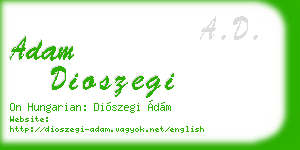 adam dioszegi business card